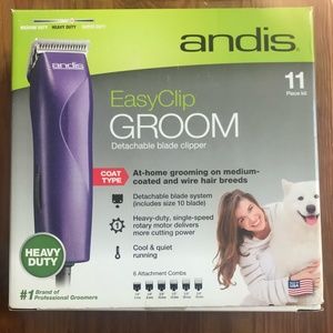 Andis EasyClip GROOM 11 Piece Detachable Blade Clipper Purple MBG-2